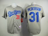 Los Angeles Dodgers #31 Joc Pederson gray mlb jersey