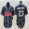 Nike San Francisco 49ers #23 Christian McCaffrey gray camo baseball jerseys Joint name-BD