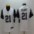 Women Dallas Cowboys #21 Ezekiel Elliott Nike White Color Rush Limited Jersey