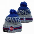 2024 Detroit Pistons gray blue NBA Sports Cuffed Knit Hats