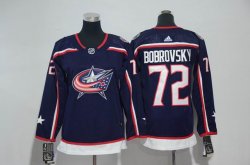 Youth adidas Columbus Blue Jackets #72 Sergei Bobrovsky dark blue ice hockey jersey