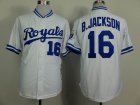 Kansas City Royals 16 Bo Jackson white throwback mlb jerseys