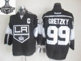 Los Angeles Kings 99# GRETZKY black 2014 NHL champion jersey