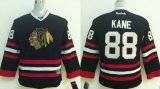 Reebok Chicago Blackhawks 88# Patrick Kane black Youth jersey