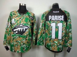 reebok Minnesota Wild Zach Parise #11 Green camo NHL Jerseys