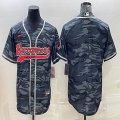 Nike Tampa Bay Buccaneers blank gray camo baseball jerseys Joint name-BD