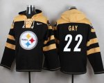 Custom Pittsburgh Steelers ##22 Aay black yellow nfl Hooded Sweatshirt