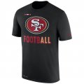 San Francisco 49ers Nike Sideline Legend Football Performance T-Shirt - Black