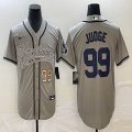 Nike New York Yankees #99 Aaron Judge gray majestic baseball Jersey Joint name 02