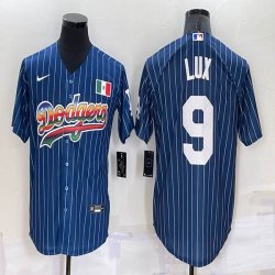 Nike Los Angeles Dodgers #9 Gavin-Lux blue throwback majestic baseball Jerseys-BD 06