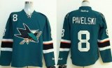 2014 reebok San Jose Sharks 8 PAVELSKI green nhl Jersey