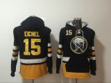 2017 Buffalo Sabres #15 Jack Eichel dark blue ice hockey Hooded Sweatshirt