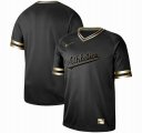 Nike Oakland Athletics blank black gold baseball jersey