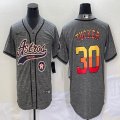 Nike Houston Astros #30 Kyle Tucker Hemp grey majestic baseball jerseys Joint name -BD 02