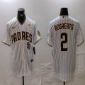 Nike San Diego Padres #2 Xander Bogaerts white majestic baseball jerseys 04