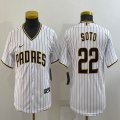 Women Nike San Diego Padres #2 Juan Soto white majestic baseball jerseys