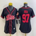 Youth Nike 49ers #97 Nick Bosa black baseball jerseys Joint name-BD