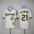 Pittsburgh Pirates #21 Roberto Clemente 1990-1997 white throwback mlb jersey