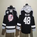 New York Yankees #48 Anthony Rizzo black gray Hooded Sweatshirt