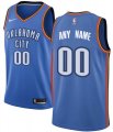 Custom Nike Oklahoma City Thunder blue basketball jersey