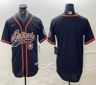 Nike Atlanta Braves blank black MLB Baseball jerseys Joint name-BD 01