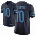 Nike Chicago Bears #10 Mitchell Trubisky blue Color Rush Limited Jersey City version