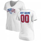 Jacksonville Jaguars NFL Pro Line by Fanatics Branded Women's Any Name & Number Banner Wave V-Neck T-Shirt â€“ White