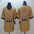 Nike Rams #16 Jared Goff Lights Out Black yellow Color Rush Limited Jersey