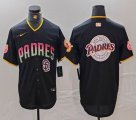 Nike San Diego Padres blank black baseball jersey Joint Name 01