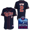 Minnesota Twins 2# Span Blue MLB Jerseys