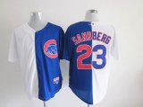 Chicago Cubs SANDBERG 23# white blue MLB Split Jersey