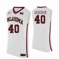 Custom Oklahoma Sooners #40 Richard Anderson College Basketball Jersey - white