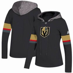 Custom Adidas Vegas Golden Knights black Ice Hockey Hooded Sweatshirt