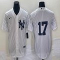 Nike New York Yankees #17 white majestic baseball MLB jerseys -BD