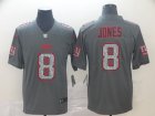 New York Giants #8 Daniel Jones gray fashion Color Rush Limited Jerseys