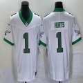 Nike Eagles #1 Jalen Hurts white throwback Color Rush Limited Jersey-BD