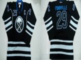 Buffalo Sabres #29 Jason Pominville Black NHL Jerseys (black ice)