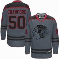 Reebok Chicago Blackhawks Corey Crawford Cross Check Premier Fashion Jersey - Charcoa