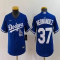 Youth Nike Los Angeles Dodgers #37 Enrique Hernandez blue majestic baseball jerseys 03