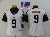 Women Nike Cincinnati Bengals #9 Joe Burrow white Color Rush Limited Jersey