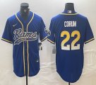 Los Angeles Rams #22 Corum blue baseball Joint name -BD