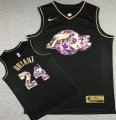 Nike Los Angeless Lakers #24 Kobe Bryant black nba basketball jersey Diamond Edition -XD