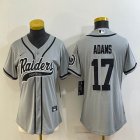 Youth Las Vegas Raiders Davante Adams gray baseball jerseys Joint name-BD