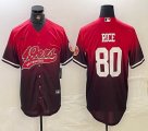 Nike San Francisco 49ers #80 Jerry Rice red baseball jerseys Joint name-BD -BD