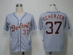 MLB Jerseys Detroit Tigers 37 Scherzer gray