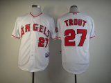 Anaheim Angels #27 Mike Trout White MLB Jerseys