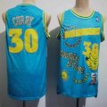 Golden State Warriors #30 Stephen Curry skyblue thrrowback NBA basketball Jersey -