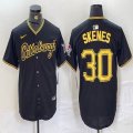 Nike Pittsburgh Pirates #30 Paul Skenes black majestic baseball jerseys 02