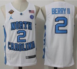 North carolina #2 Joel Berry II white college basketball jersey