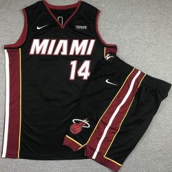 Miami Heat black nba basketball suits-XD